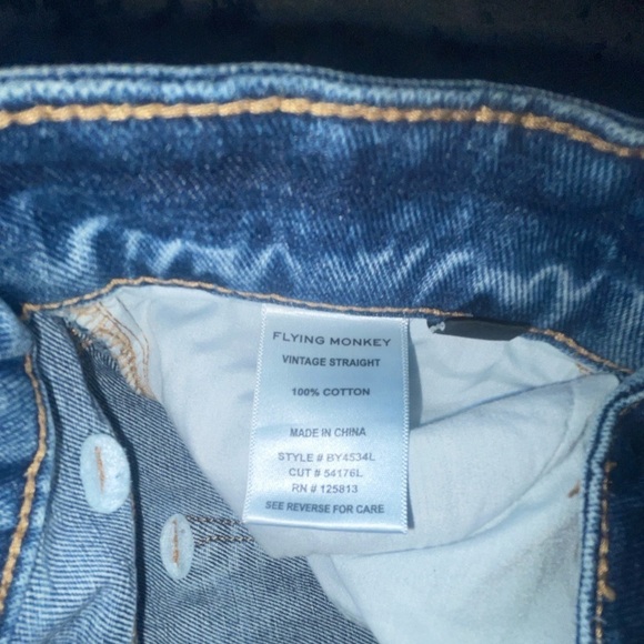 Flying Monkey Women's High Rise Flare Distressed Jeans size 26 - Picture 4 of 5